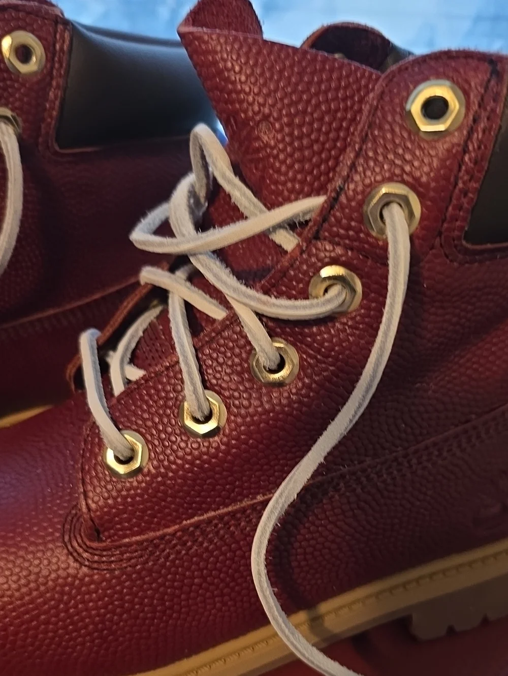 Timberland Burgundy Leather Work Boots